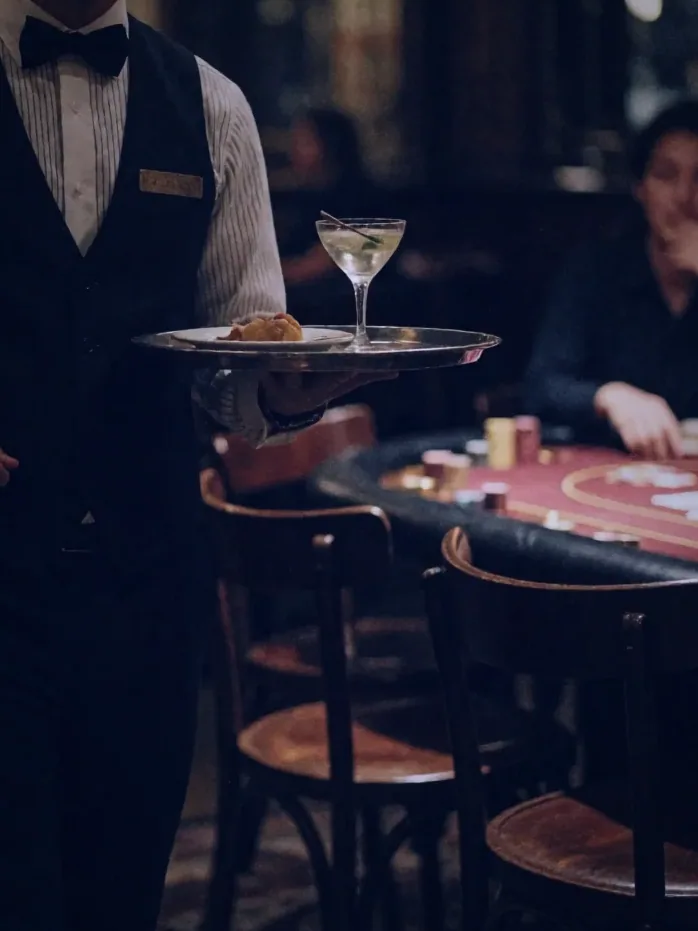 Cards dealt out on the felt